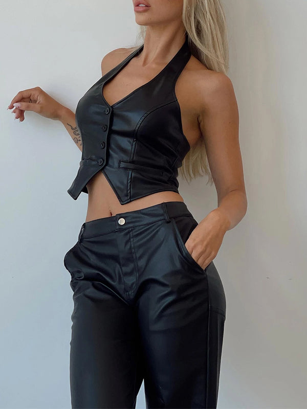 Leather Stylish Crop